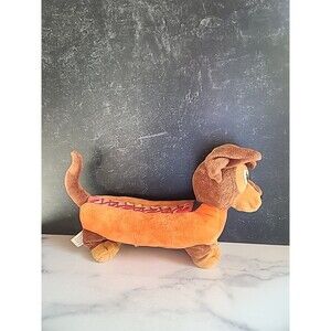 Ideal Toys Direct Hot Dog Plush Brown Puppy 10” Stuffed Animal, READ Description